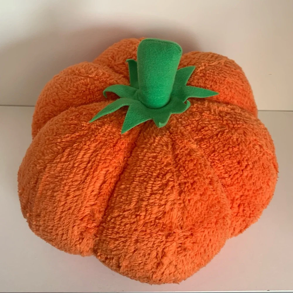 Vintage Large Jack o lantern plush pumpkin Halloween decor